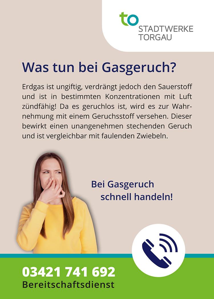 Infoblatt: Was tun bei Gasgeruch